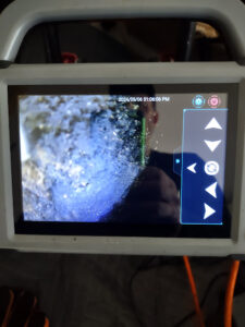 Using an inspection camera to locate a leaky chimney