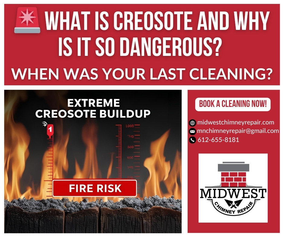 Damaged chimney crown before repair by Midwest Chimney Repair